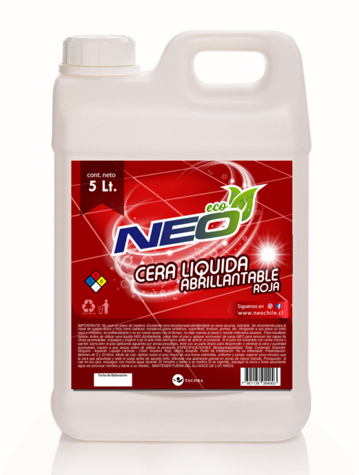 Cera Abrillantable Roja 5 Lt