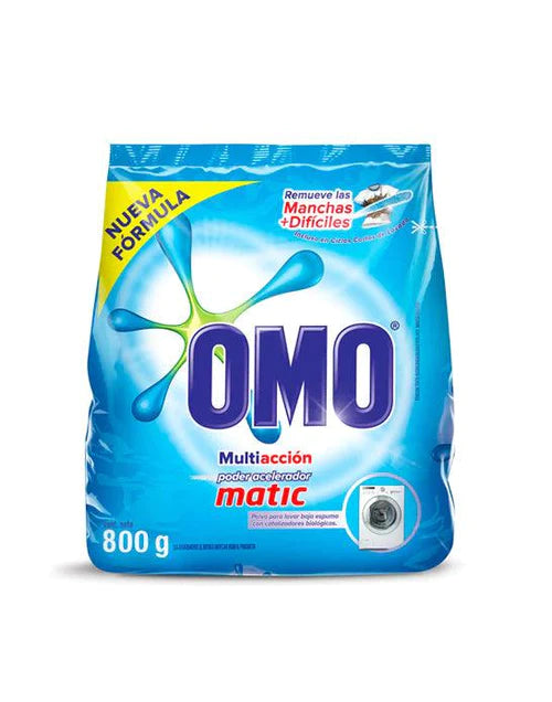 Detergente en Polvo Omo Matic 800Gr