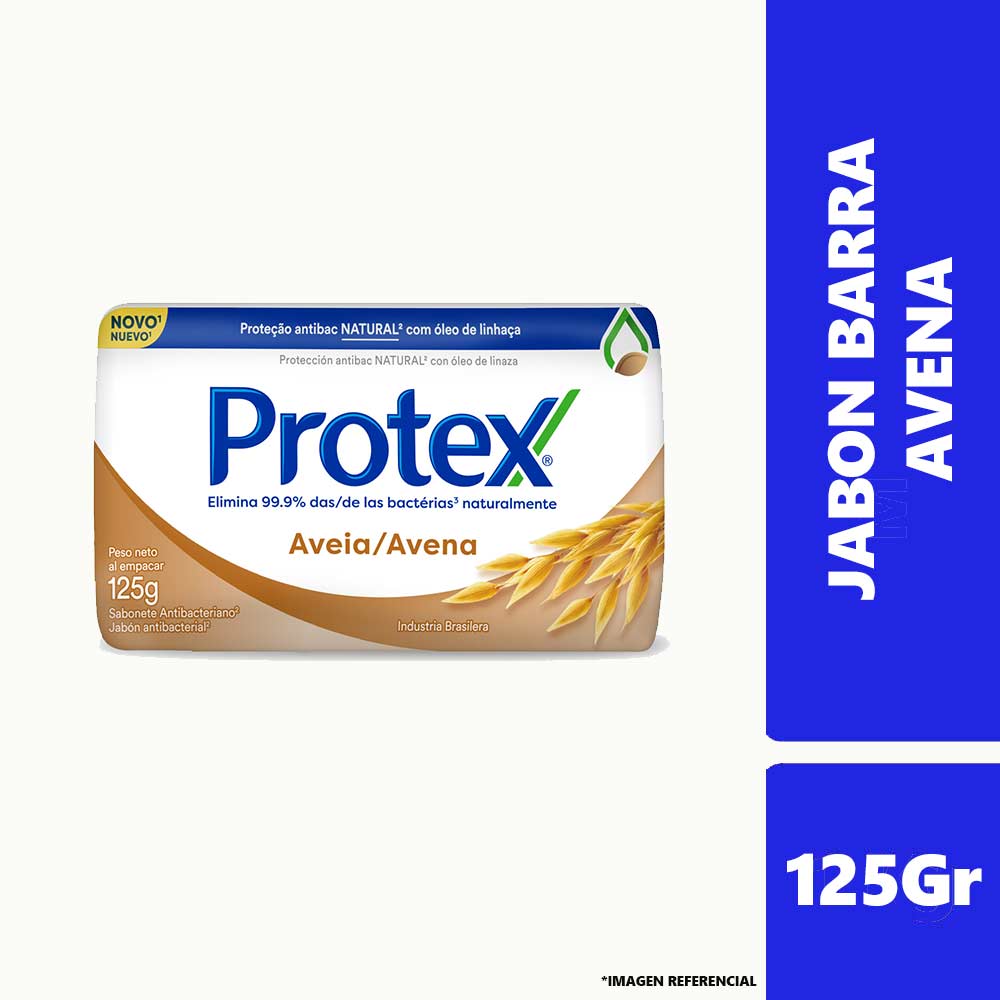 Jabón Barra Protex Aloe Antibacterial Avena Paq 125g