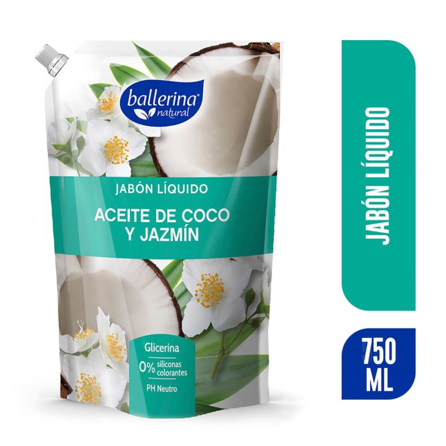 Jabón liquido ballerina aceite de coco y jazmín 750ml