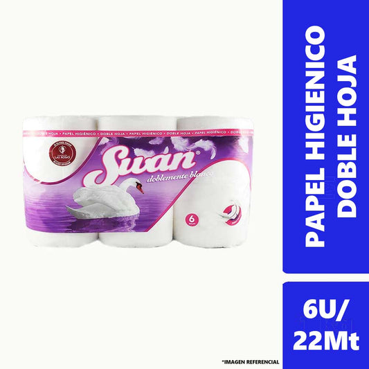 Papel Higienico Doble Hoja Swan 6Rollosx22M