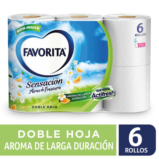 Papel Higienico Favorita Sensacion 6x22Mt