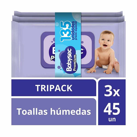 Toalla Humedas Babysec Premium Pack 3 Unidades