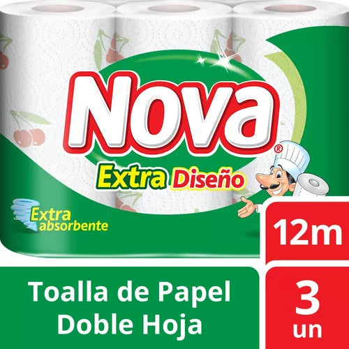 Toalla Papel Nova Extra Paquete 3 Rollos