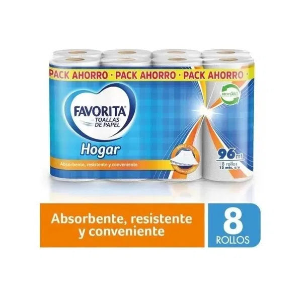 Toalla De Papel Favorita Hogar Big Count 8 Un 12 M