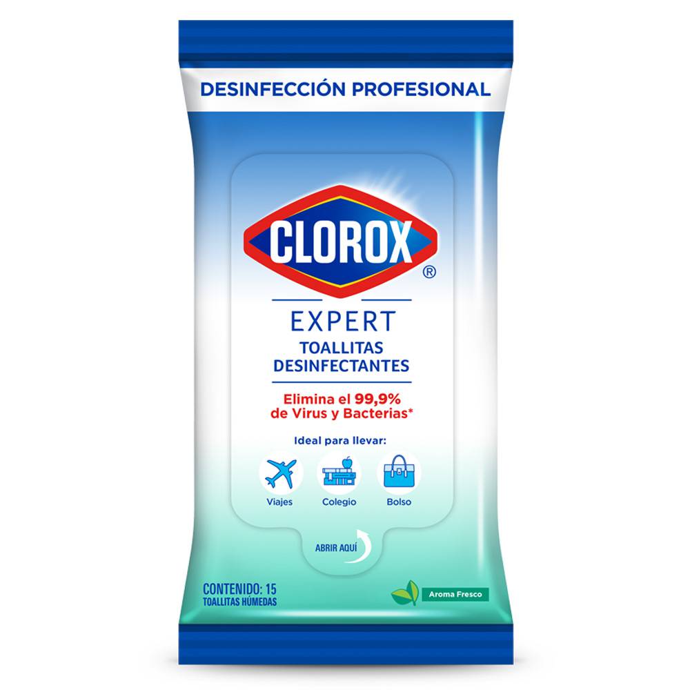 Toallitas Desinfectantes Clorox Flowpack 15un.