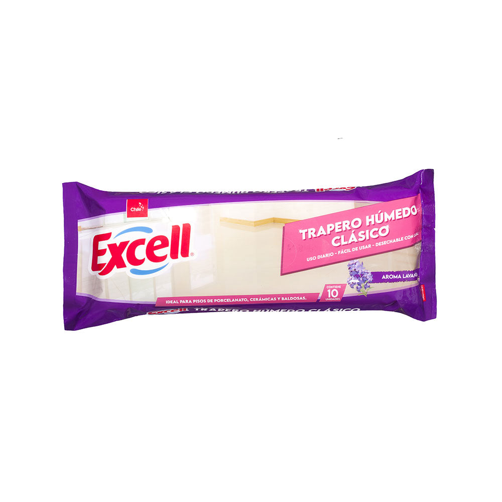 Trapero Humedo Clasico Lavanda Excell 10 Piezas